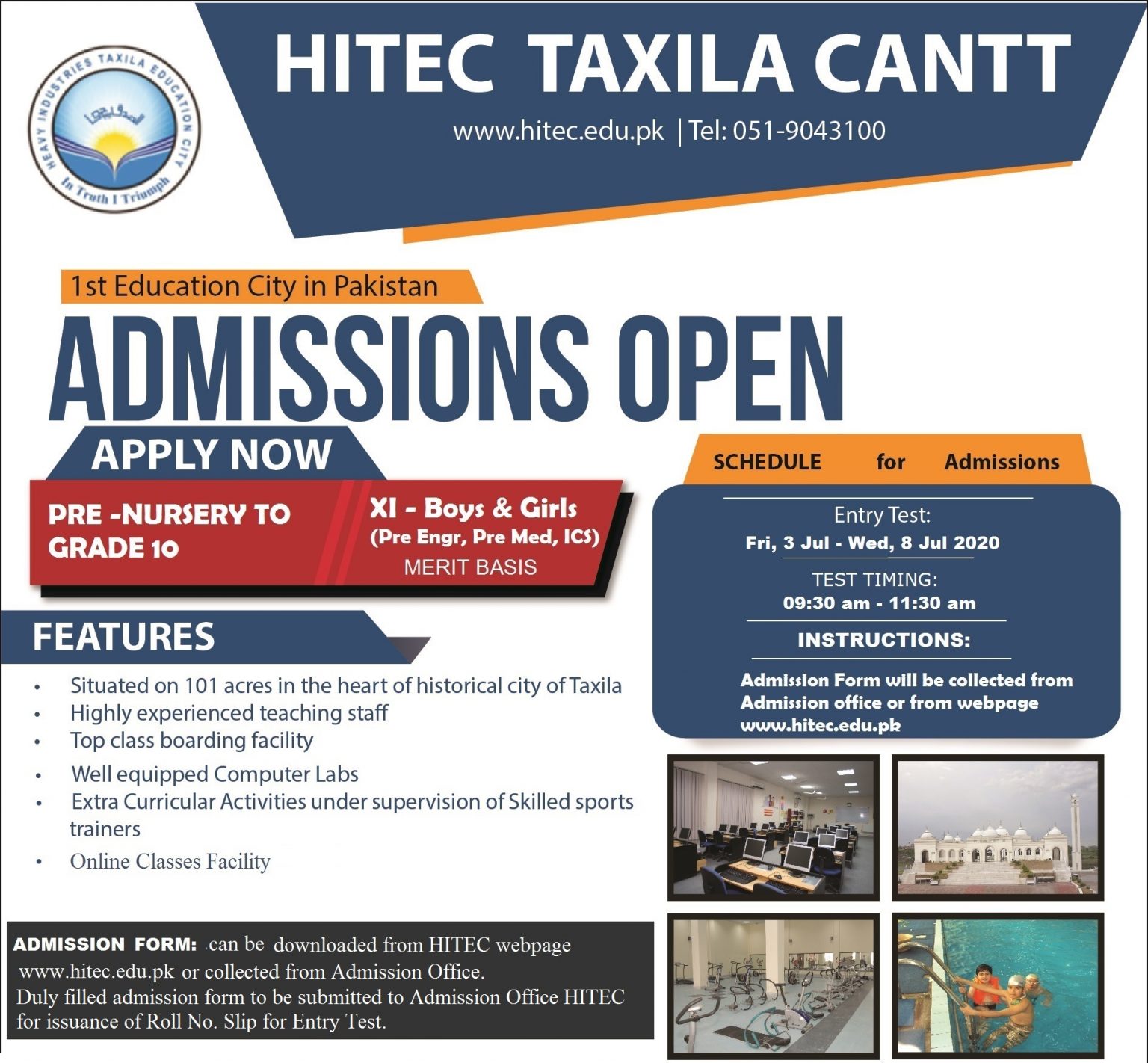 Admission Open - HITEC Schools & Colleges