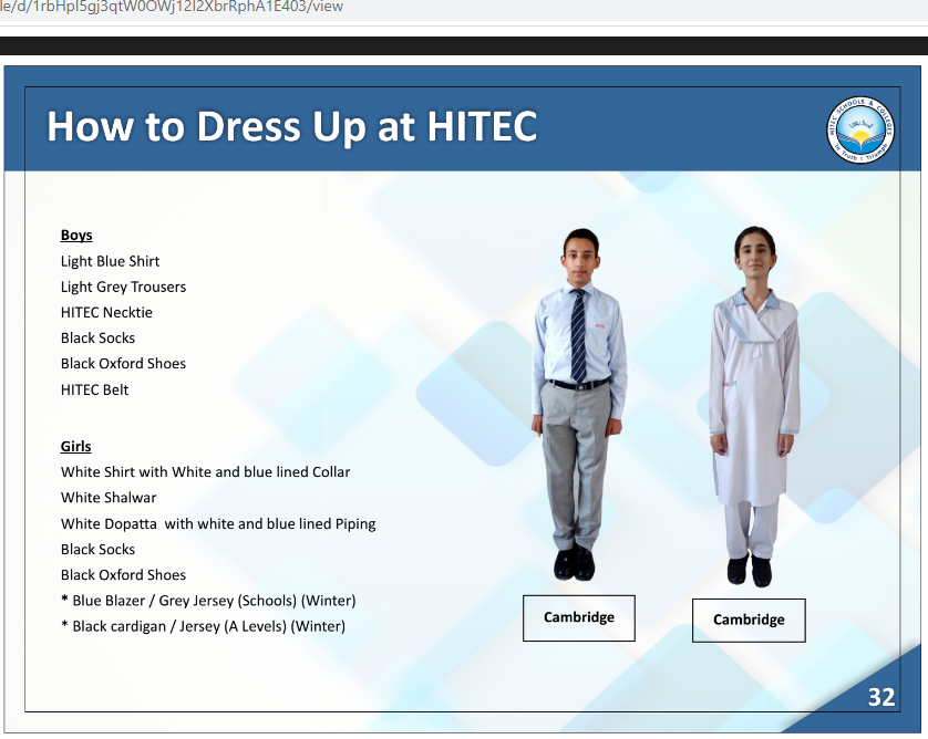 HITEC Uniform - HITEC Schools & Colleges